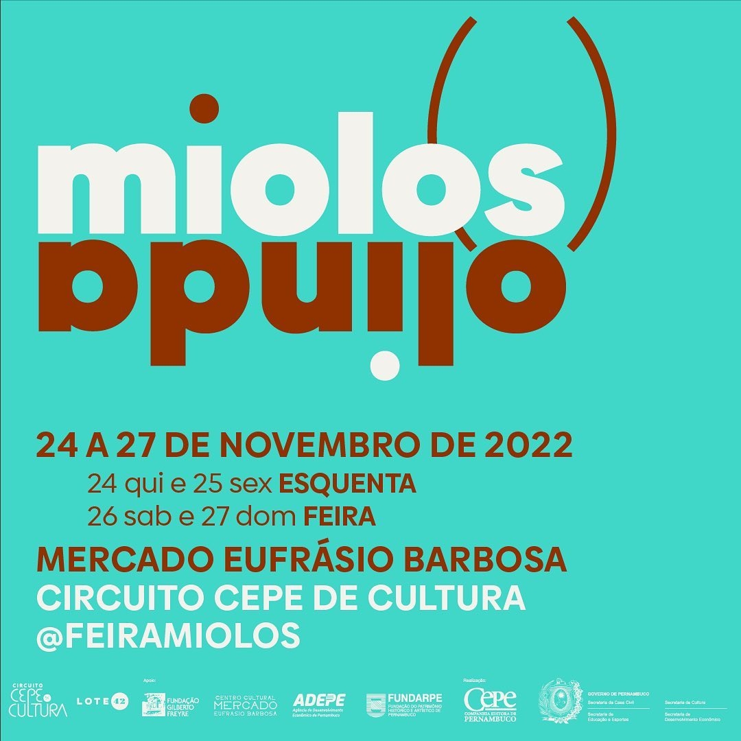 imagem do Miolo(s) Olinda reúne editoras e artistas independentes  no Mercado Eufrásio Barbosa a partir desta 5ª feira 